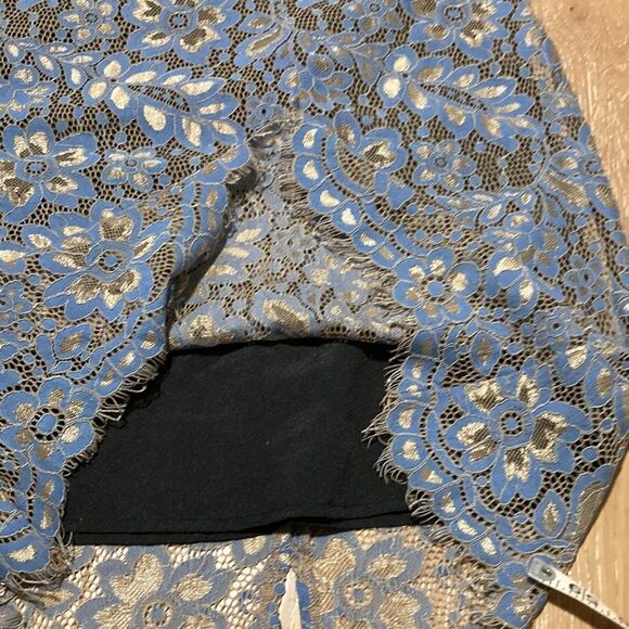 Few Moda Steel gray lace dress with black lace accents-Fits a small - Picture 3 of 12